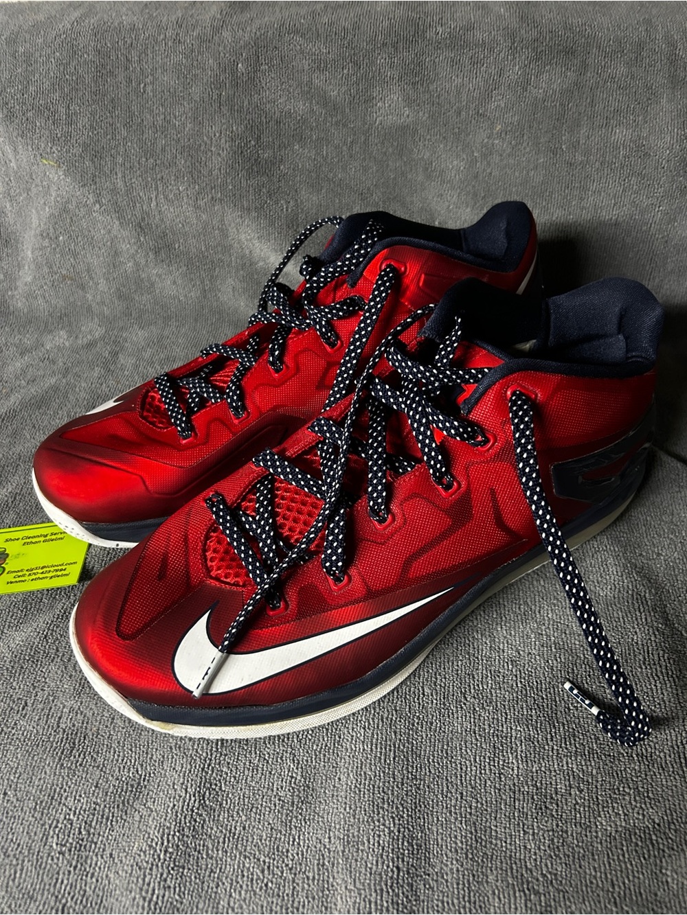 Nike LeBron 11 Low Independence Day Red Obsidian Men’s Size 12 642849-614